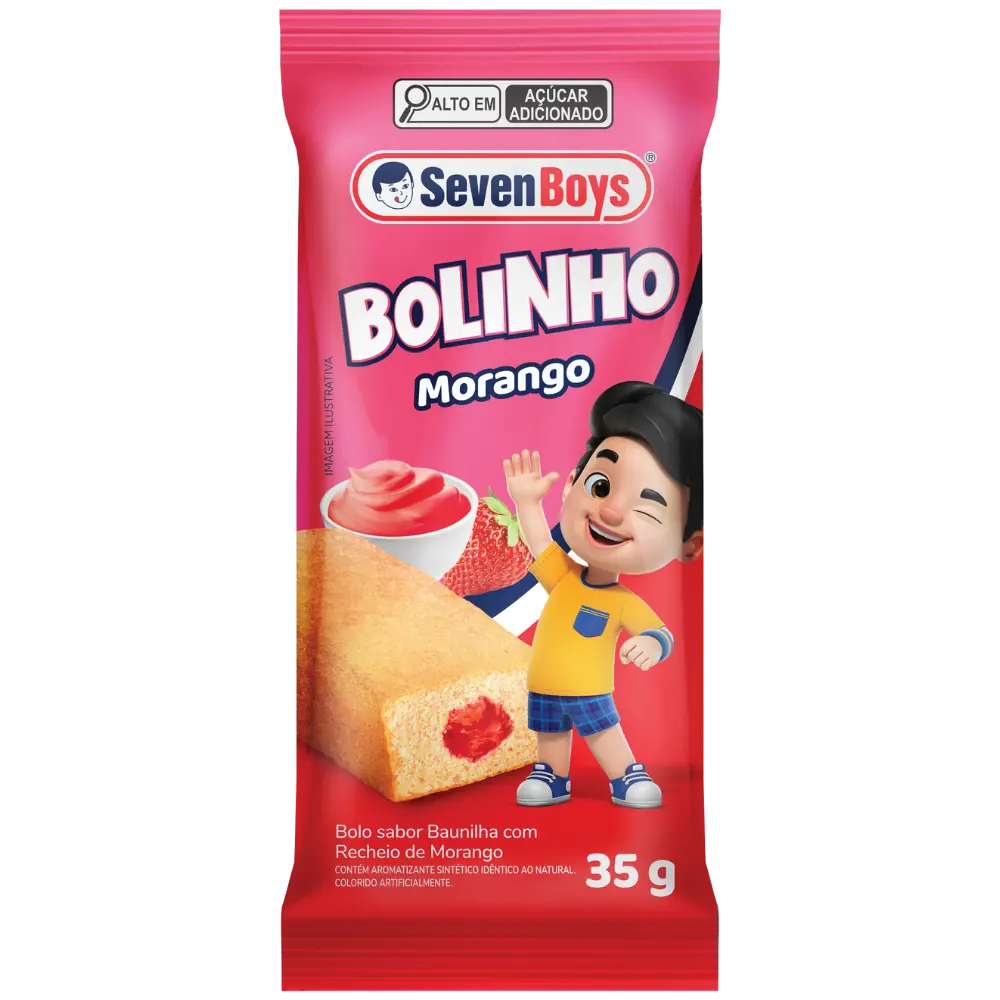 Bolinho Sabor Baunilha + Recheio de Morango
