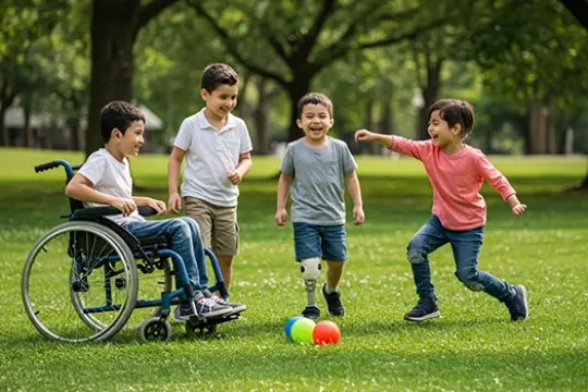 Brincadeiras para crianças com deficiência: inclusão desde a infância